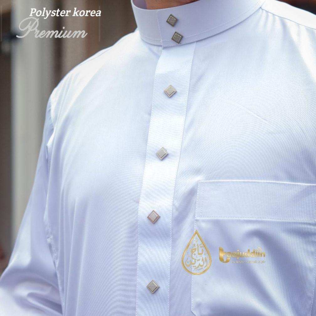 ORIGINAL JUBAH GAMIS PRIA DEWASA POLYSTER KOREA STYLE SAUDI IMPORT KANCING PREMIUM EXCLUSIVE POLYEST