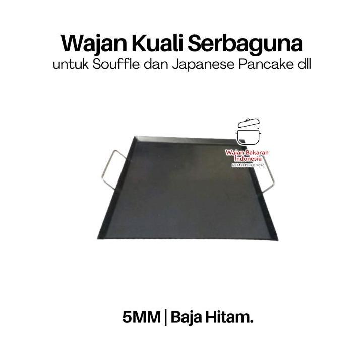 [5Mm] Wajan Persegi Tebal 5 Mm Untuk Roti Bakar, Burger, Kebab, Roti John / Wajan Souffle Pancake / 