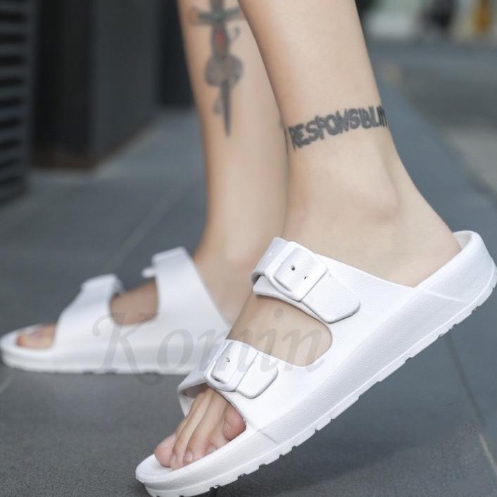 Sandal Slip On Sendal Polos Bahan Lembut Sandal Karet Wanita Sandal Wanita  Korean Style