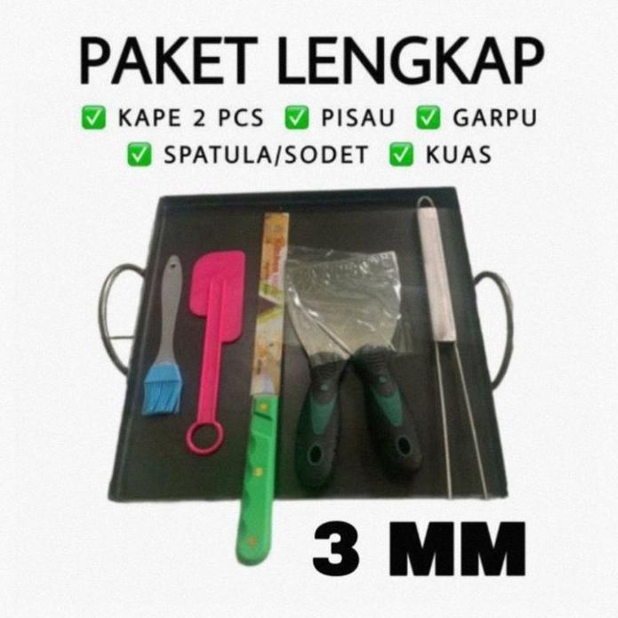 Wajan Roti Bakar / Wajan Kebab / Tebal 3Mm / Burger / Martabak / Pemanggang / Anti Lengket