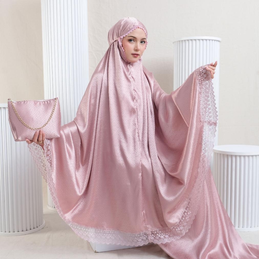 ORIGINAL MUKENA DEWASA SANTORINI FATIMAH 2IN1 SERIES