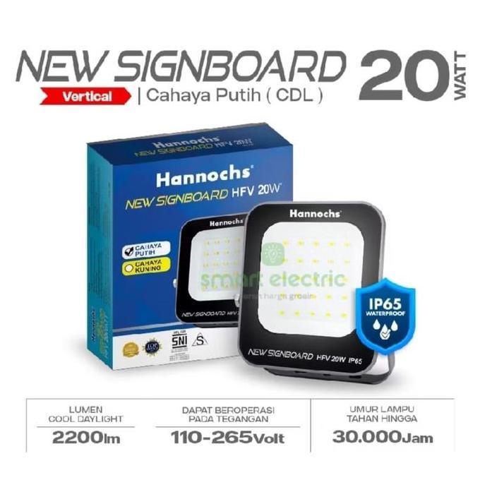 Hannochs Lampu Sorot LED Flood Light Signboard 20 Watt Lampu Tembak