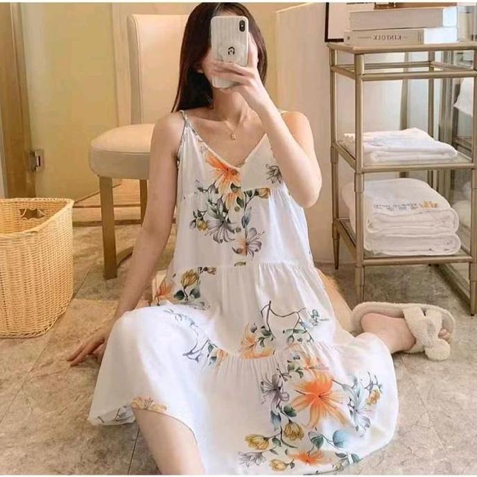 Vestito- Daster Nita Tali Tanktop Motif Floral Rayon Allsize