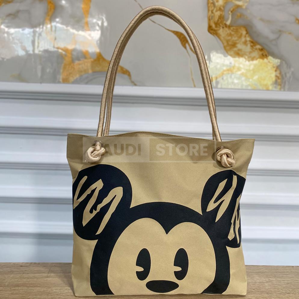 DISKON BESAR Saudi Store Tas Wanita Totebag Terbaru Tas Ibu Canvas Motif Mini Mouse Resleting Tali S