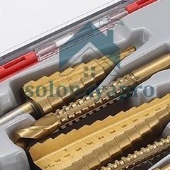 Mata Bor Pagoda Titanium/Mata Bor Pagoda Untuk Baja/Mata Bor Set Pagoda Baja Besi Isi 3/5/6 Pcs Alat