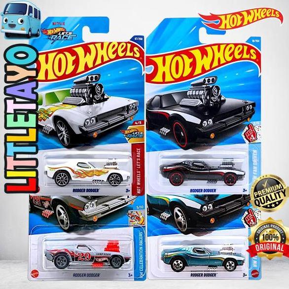Hot Wheels Rodger Dodger Hitam Silver Putih Biru Diecast Mobil Hot Rod Muscle New
