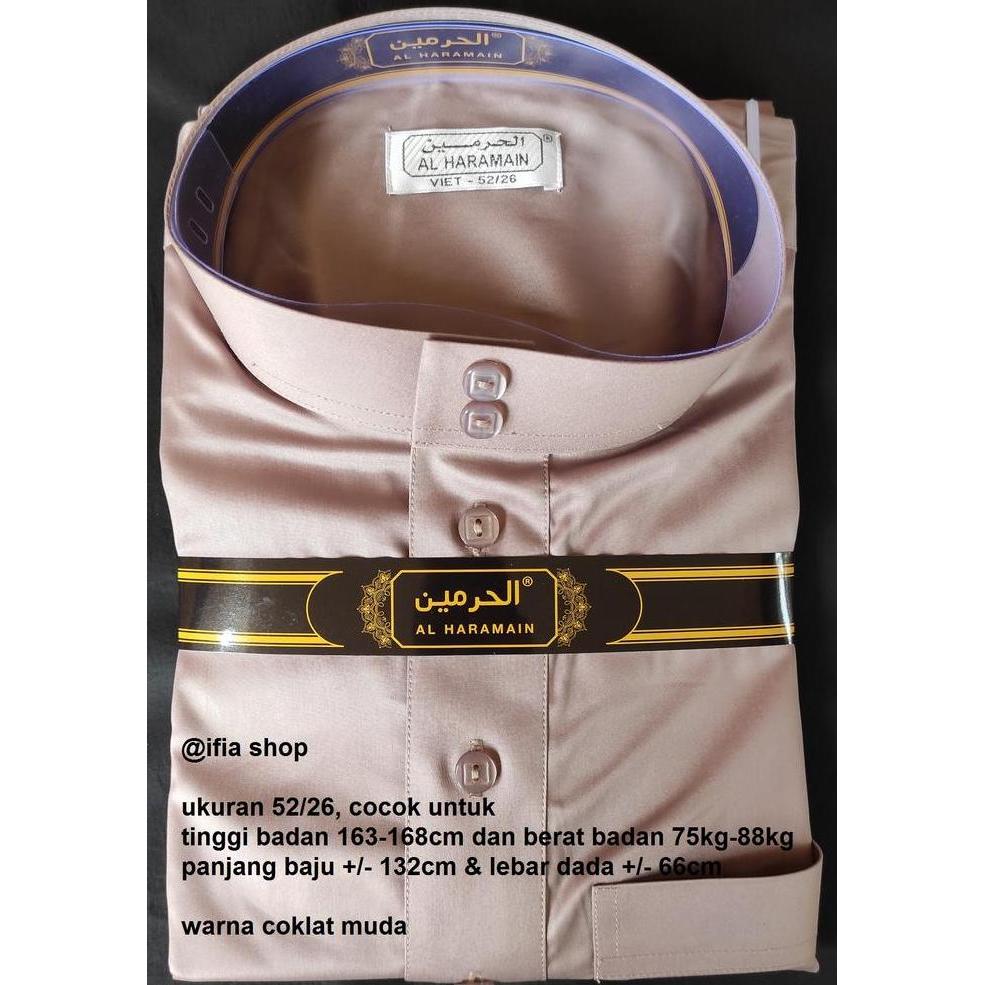 JUBAH AL HARAMAIN SIZE 52-26 -- JUBAH GAMIS ARAB IMPOR AL HARAMAIN UKU