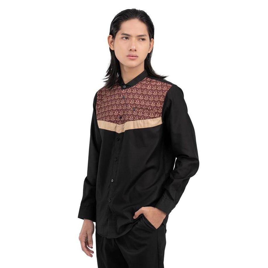 Fadkhera Al Ihsan Black Baju Koko Pria Dewasa Lengan Panjang