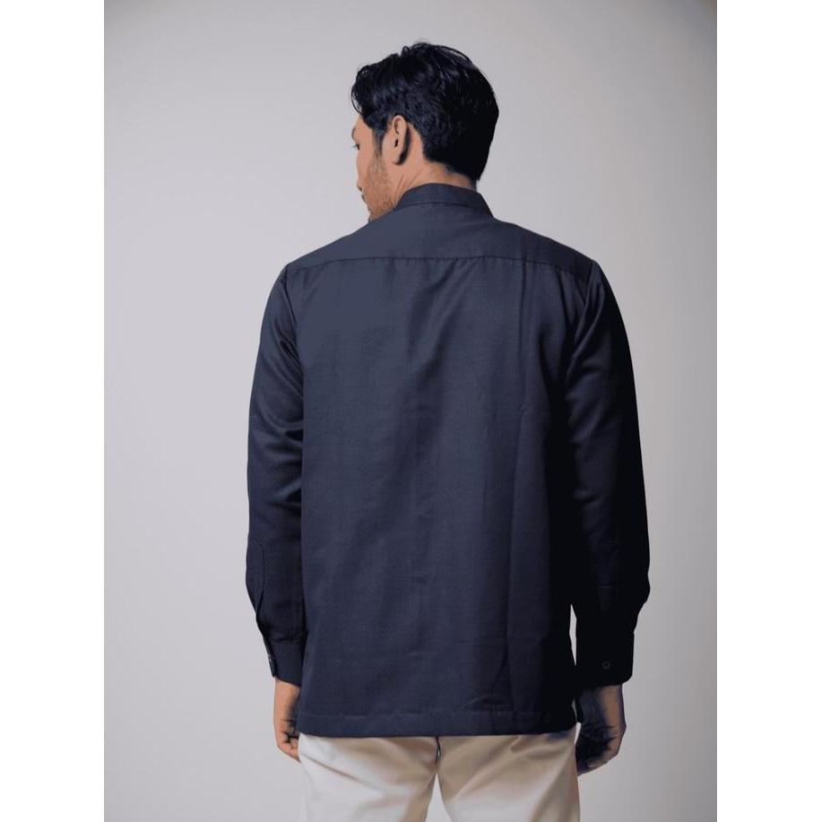Gerai Hawa - Syamil Kemeja Koko Pria Muslim Lengan Panjang Premium, Polos, & Daily - GH For Men koko