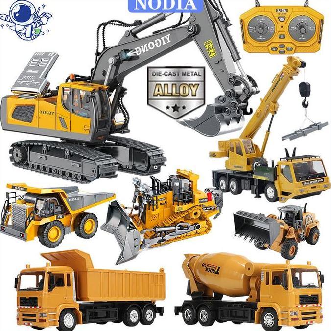 Nodia Toys 2.4G Mobil Remote Control Besar Excavator / Model Paduan Simulasi Kendaraan Mobil Besar E