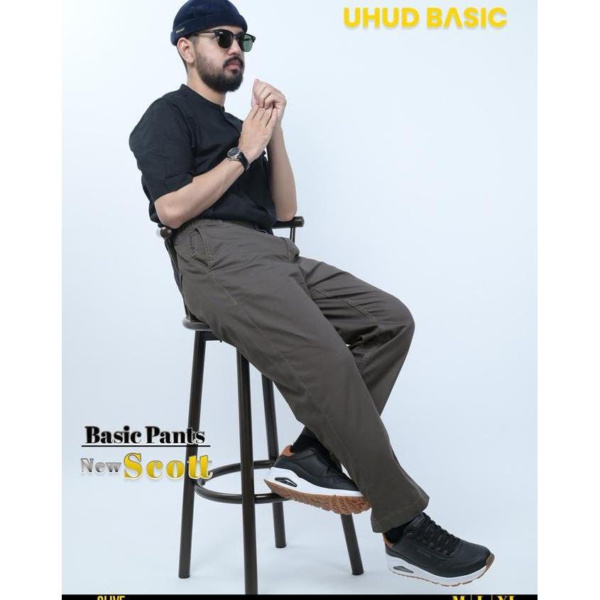 Uhud Basic - Ankle Pants Office NEW Scott Celana Panjang Kantor Pria Sirwal Basic Laa Isbal