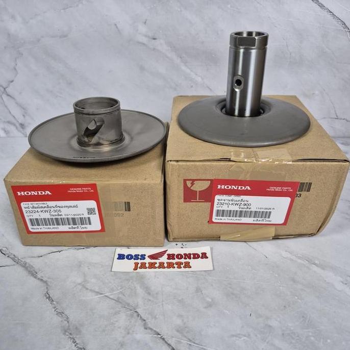 SPAREPART REVO AT : 23210-KWZ-900 / 23224-KWZ-305 1 SET PULLY COWO CEWE REVO AT / PULI COWO CEWE REV