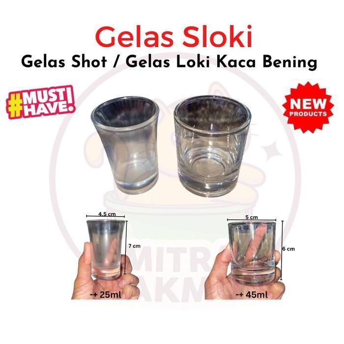 (Termurah) Gelas Sloki One Shot Gelas Loki Bestseller