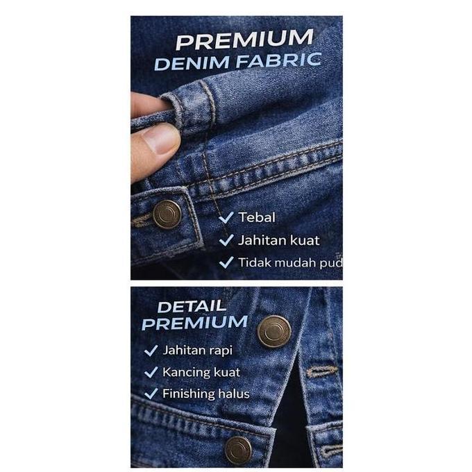 Anata- Aqxa Apparel Jaket Jeans Pria Denim Shed Jaket Denim Pria Casual Streetwear Kekinian
