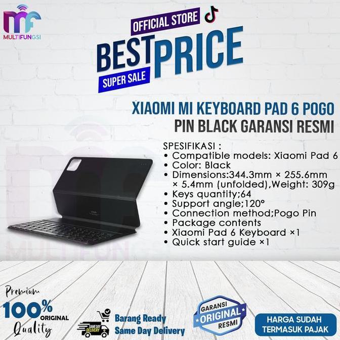 Xiaomi Mi Keyboard Pad 6 Pogo Pin Black Garansi Resmi
