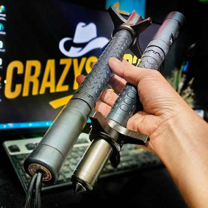 Rafariki - Automatic Baton Stick Titanium New Edition " Baton Stick Otomatis Solid Titanium