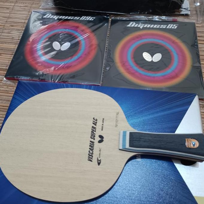 TERMURAH - PAKET BAT TENIS MEJA BUTTERFLY VISCARIA SUPER ALC PLUS DIGNICS ORIGINAL