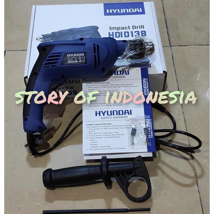 HARGA DISC - Mesin Bor Tangan / Impact Drill 13 mm HDID138 Hyundai