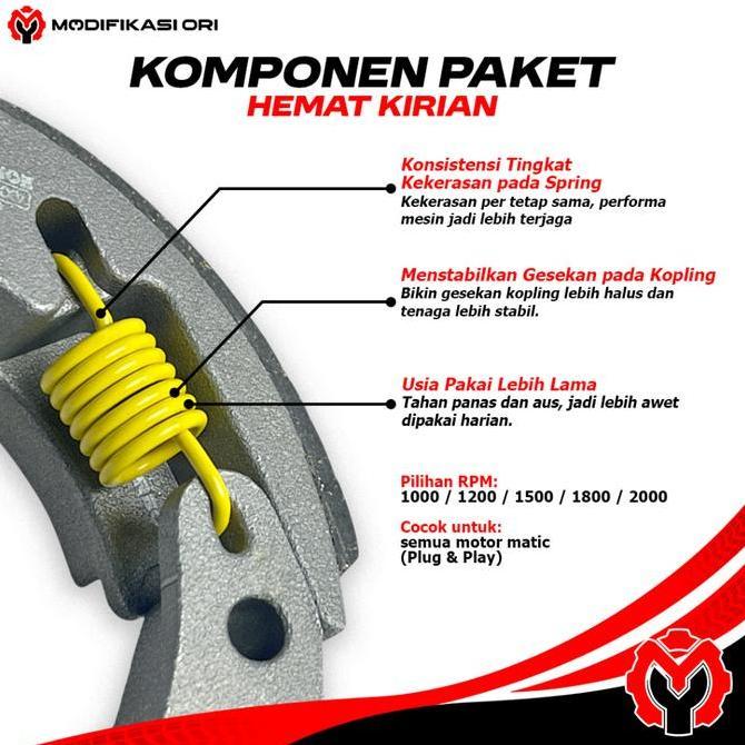 Paket HEMAT CVT Racing Vario PCX ADV 125 150 160 Old LED Bolam Upgrade Tarikan Enteng | Modifikasi O