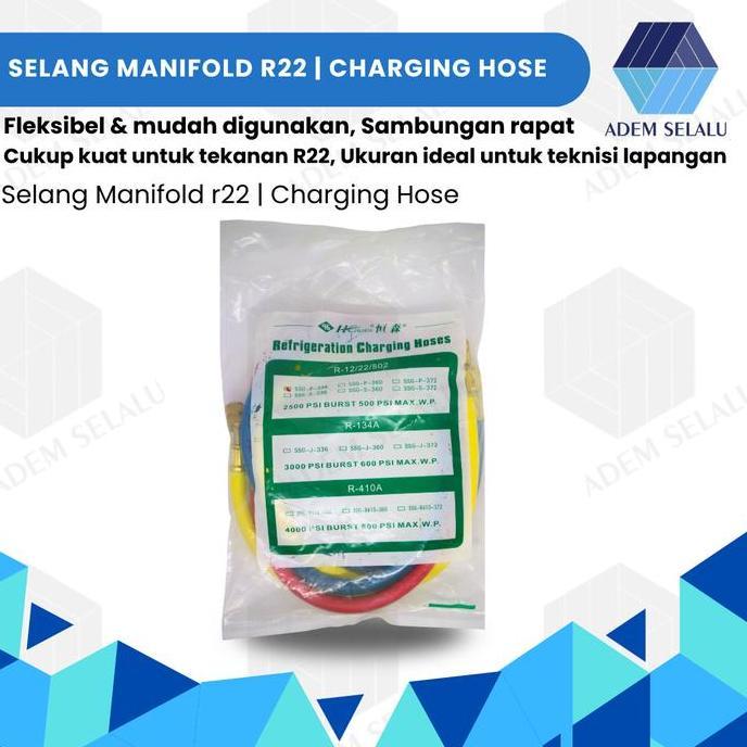 Selang Manifold r22 R134a R407c R404a | Charging Hose R134a R407c R404a