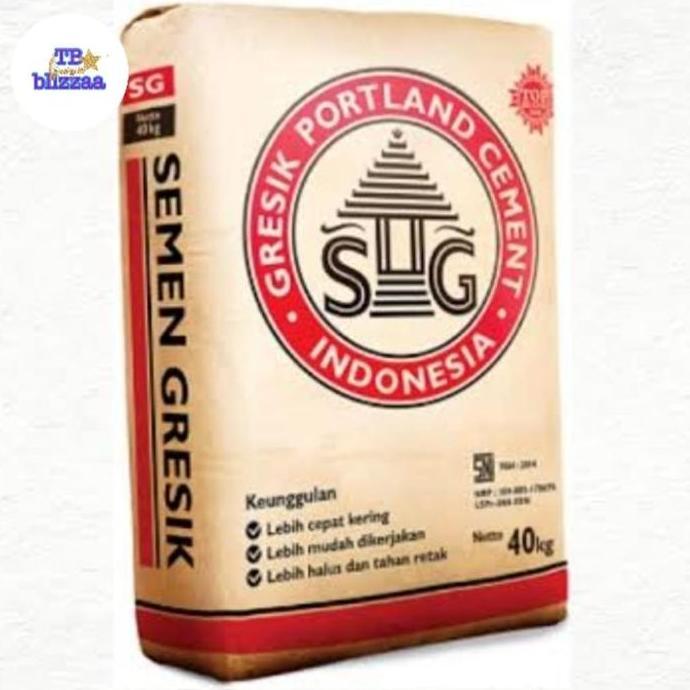 Semen Gresik 40 Kg Per Sak Eceran Per 1 Sak [Min Pembelian 1 Sak] Semen Gresik 40kg Sak