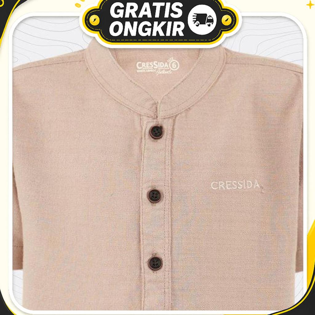 Cressida Kemeja Koko Kids Boy Brown - Ub401C