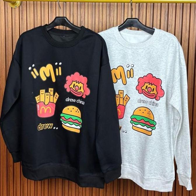 Sale Sweater Import Drew China Katun Lengan Panjang Pria Jaket Unisex Atasan