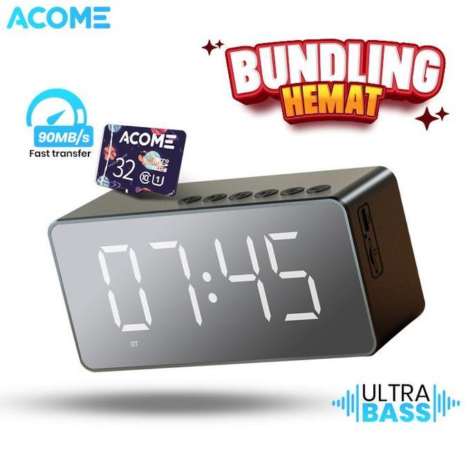 Acome Special Bundling Speaker Bluetooth 5.0 A17 + Micro SD Card 32GB