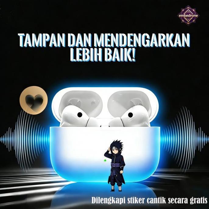 2026  PHANTOM GT60 Earphone Nirkabel, Anti Air Dalam, Baterai Tahan Lama, TWS, Bass Kuat, Surround 3