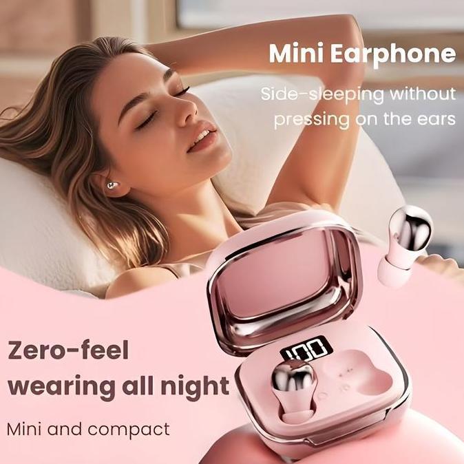 Mini Earphone In-Ear Ultra Kecil Invisible Wireless Bluetooth 5.4 Headphone TWS Mini Earbuds Pengura