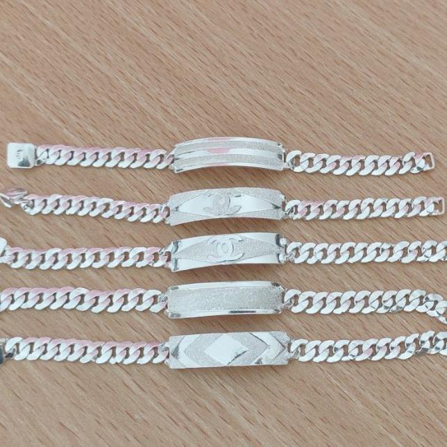 Gelang Anak Perak Plat Untuk Perempuan Dan Laki-Laki - Sisik Naga