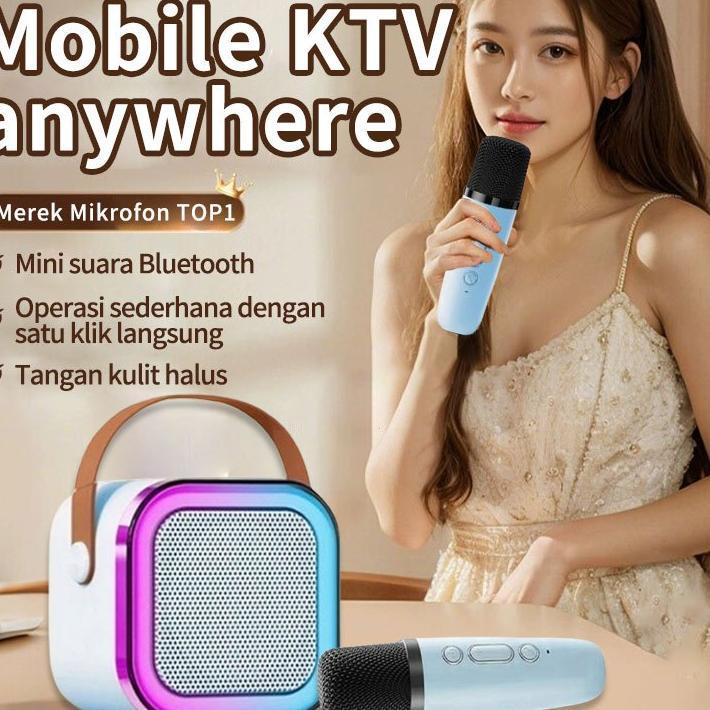 Sun Mini Speaker Bluetooth Karaoke Speaker Mini Bluetooth Mic Karaoke Bluetooth Mini Full Bass Subwo
