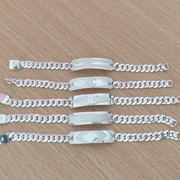 Gelang Anak Perak Plat Untuk Perempuan Dan Laki-Laki - Sisik Naga