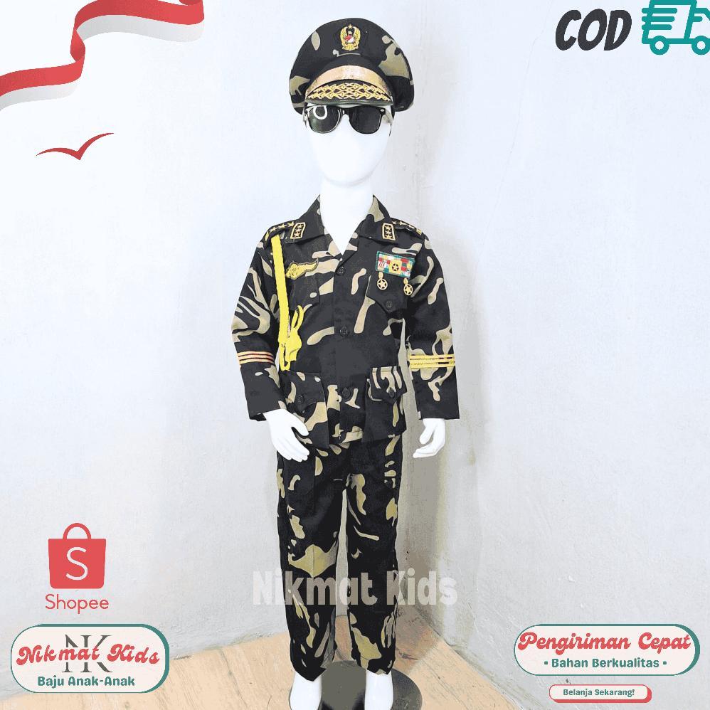 Diskon Seragam Kostum Stelan Baju Tentara Loreng Anak Profesi Anak Baju Tentara  Tni Anak Laki Laki 