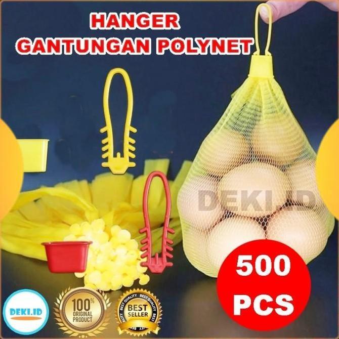 Hanger Polynet Isi 500 Pcs Gantungan Jaring Buah Fruit Cover Plastik