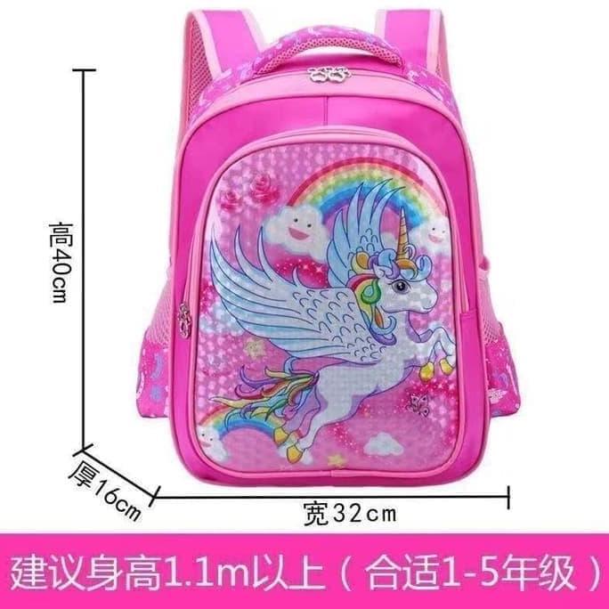 NEW TAS ANAK UNICORN RANSEL SEKOLAH CEWEK BAG PACK FASHION ANAK PEREMPUAN ORI