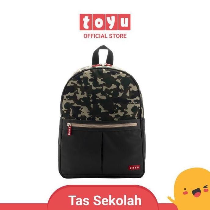 NEW TOYU TAS RANSEL BACKPACK ANAK SEKOLAH FASHION LAKI-LAKI ARMY CAMO ORI