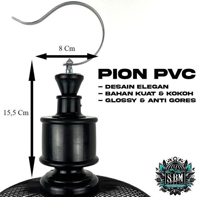 PION SANGKAR LOVEBIRD PVC WARNA HITAM | PION SANGKAR KANDANG BURUNG LOVEBIRD PARKIT KENARI