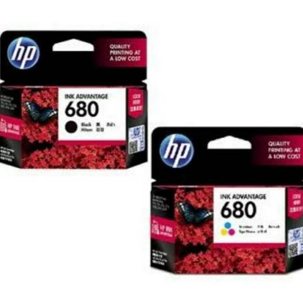 ZEVANEEASQUARE HP INK TINTA 680 BLACK ATAU 680 COLOR HP680 HP680B ATAU HP680C ORIGINAL INK ADVANTAGE