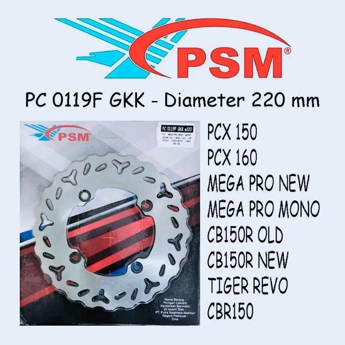 DISC CAKRAM PIRINGAN BELAKANG PSM VARIO 160 PCX 150 PCX 160 ADV 160 MEGAPRO NEW MEGAPRO MONO CB 150R