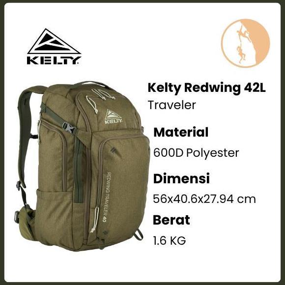Grosir Kelty Redwing Traveler 40 Backpack Burnt Olive