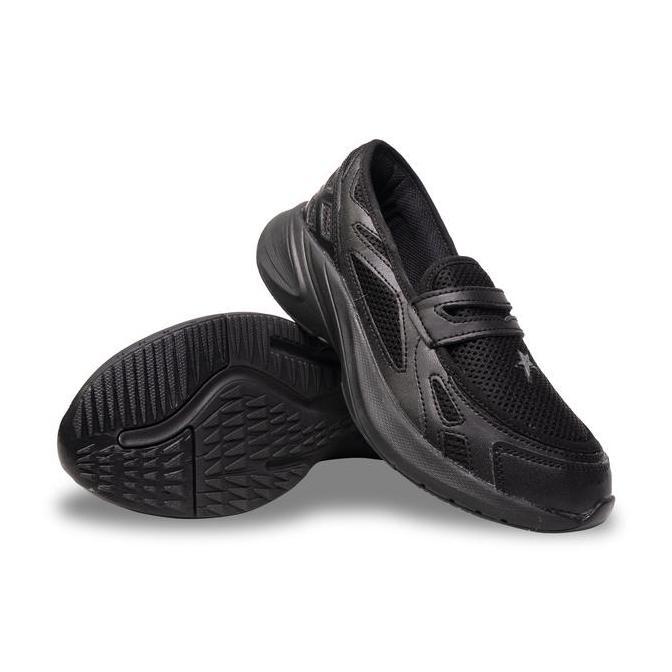 Mild.stander - Sepatu Prayer kids Sepatu Slip On Loafer Fly Black - Unisex Fashion - Garansi 6 Bulan