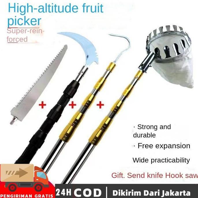 6M Fruit Picker Set 5 IN 1 Fruit Picking Tool/Fruit Picker/Long Stick for Picking