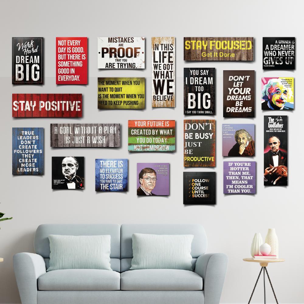 [22Pcs / Fullset] Poster Podcast Deddy Corbuzier Close The Door Wall Decor Retro Vintage Quote