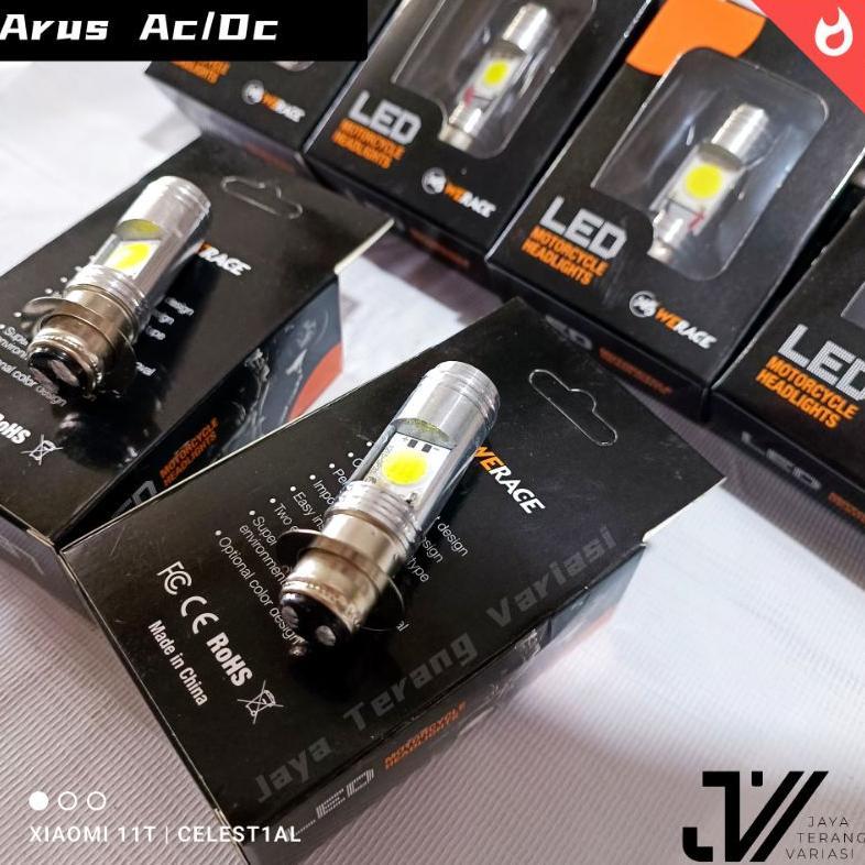 promo terbaru dop depan led bebek matic ac dc putih / lampu motor / lampu depan motor led / lampu le