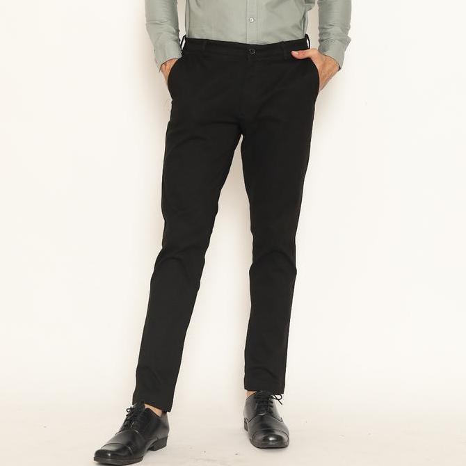 Schoeller Celana Chino Pria Slim Fit Panjang | Black, Navy | Ravello