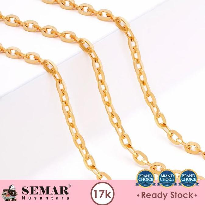 Gersangseller - Kalung Emas Rantai Rolona Polos Gold 17K Semar Nusantara