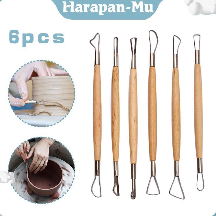 6Pcs Alat Ukir Clay Lengkap Clay Tools Set Clay Knife Alat Ukir Cukil Pahat Pisau Ukir Tanah Liat Al