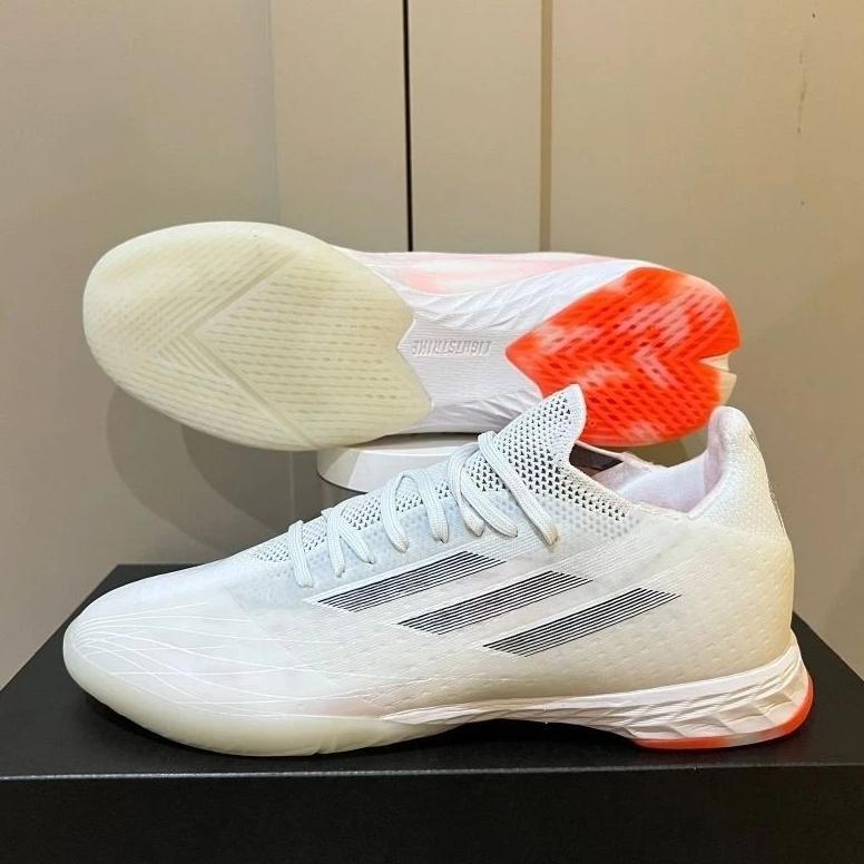 BESTPROMO Sepatu Futsal X Speedflow .1 White Red IN