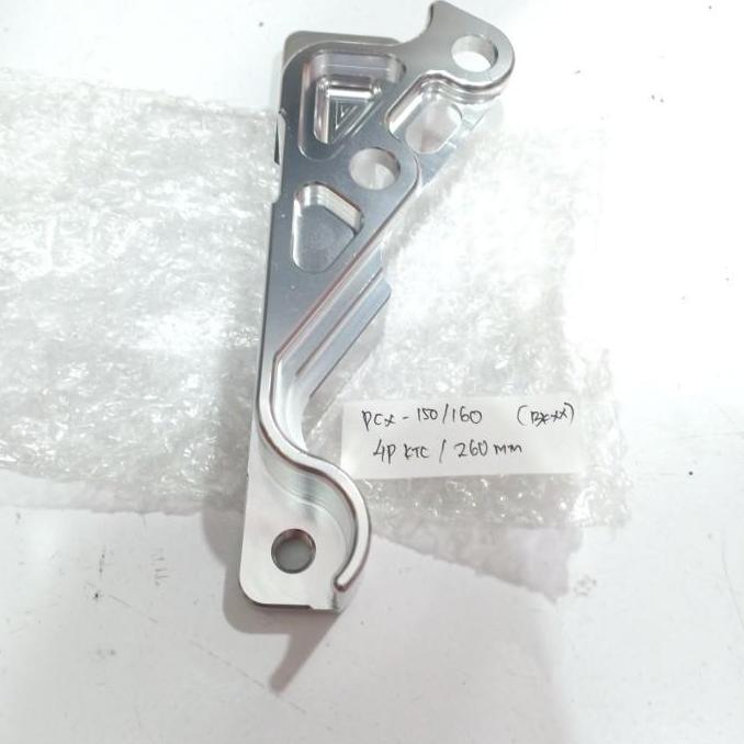 BRACKET KALIPER 4 PISTON KTC BREMBO BUAT NEW PCX 160 DISC 260MM HEMAT